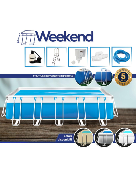 PISCINA FUORI TERRA MARETTO WEEKEND L 3,38 x 6,89 H140