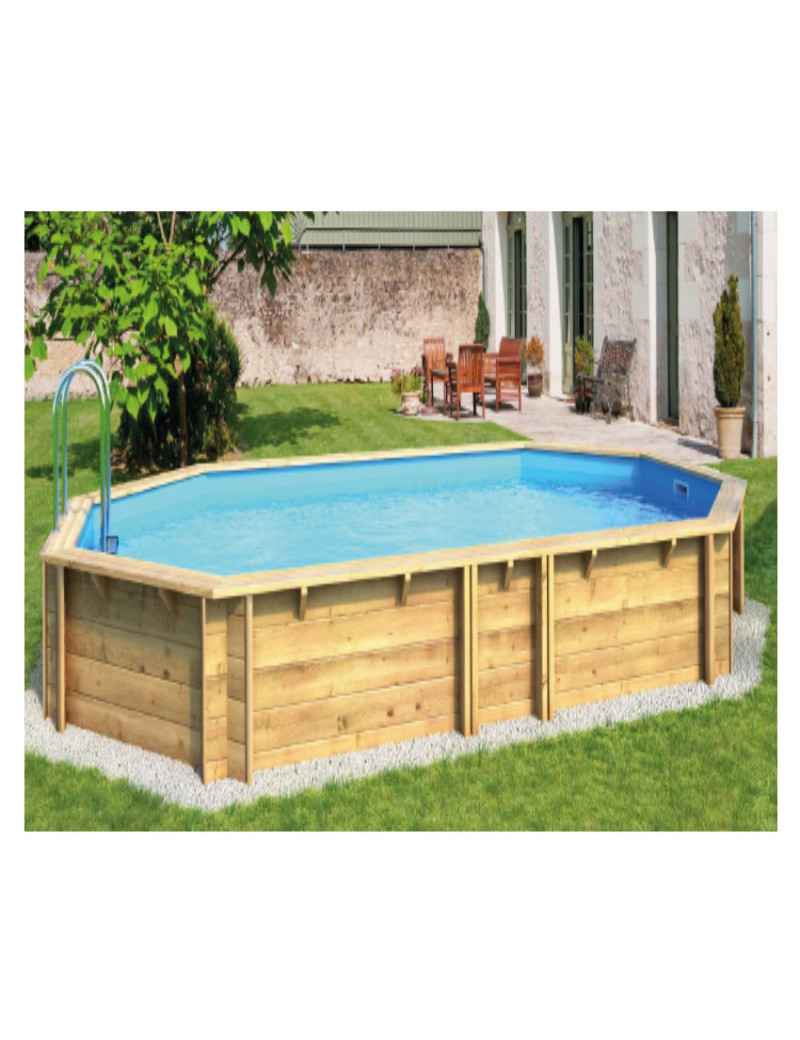 PISCINA FUORI TERRA IN LEGNO OVALE HALIBUT