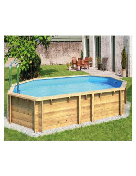 PISCINA FUORI TERRA IN LEGNO OVALE HALIBUT
