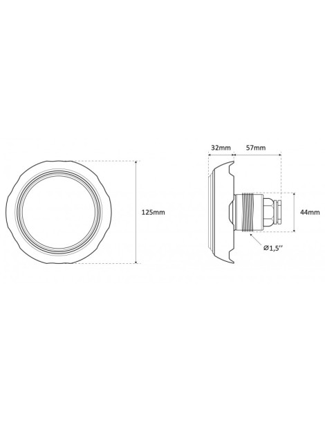 MINI PROIETTORE PER PISCINA A LED BIANCO 12 LED 4,0 W - 12 V ac