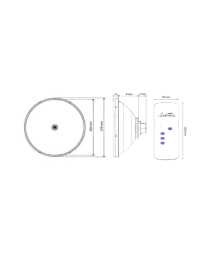 LAMPADA PER FARO PAR56 90 LED RGB 16W 12V AC CON TELECOMANDO