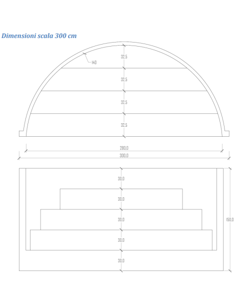 SCALA ROMANA INTERNA - Adatta alla posa sotto liner