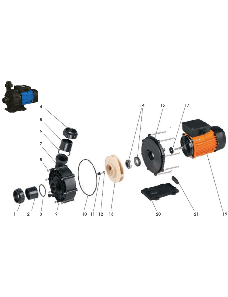 Ricambi pompa Breton 1100-1100A-1500-1500A