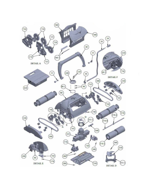 RICAMBI ROBOT MOZZO TOP SUPER 3000