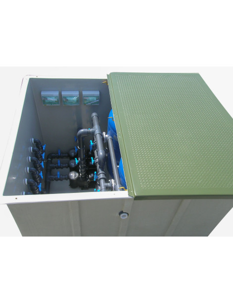 LOCALE TECNICO ATLANTIC CON ALLOGGIO PER 2 POMPE E 2 FILTRI FINO A 52m³/h
