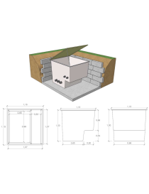 LOCALE TECNICO KIWI CON ALLOGGIO POMPA E FILTRO FINO A 16m/h
