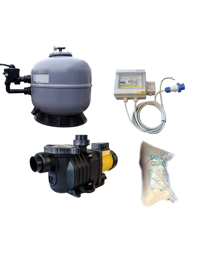 KIT FILTRAZIONE RIVALTA DA 10 a 22 m³/h PER PISCINE FINO A 120m³