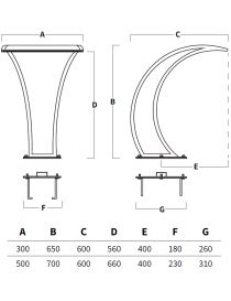 CASCATA INOX AISI 316 - Dimensione 300 o 500mm
