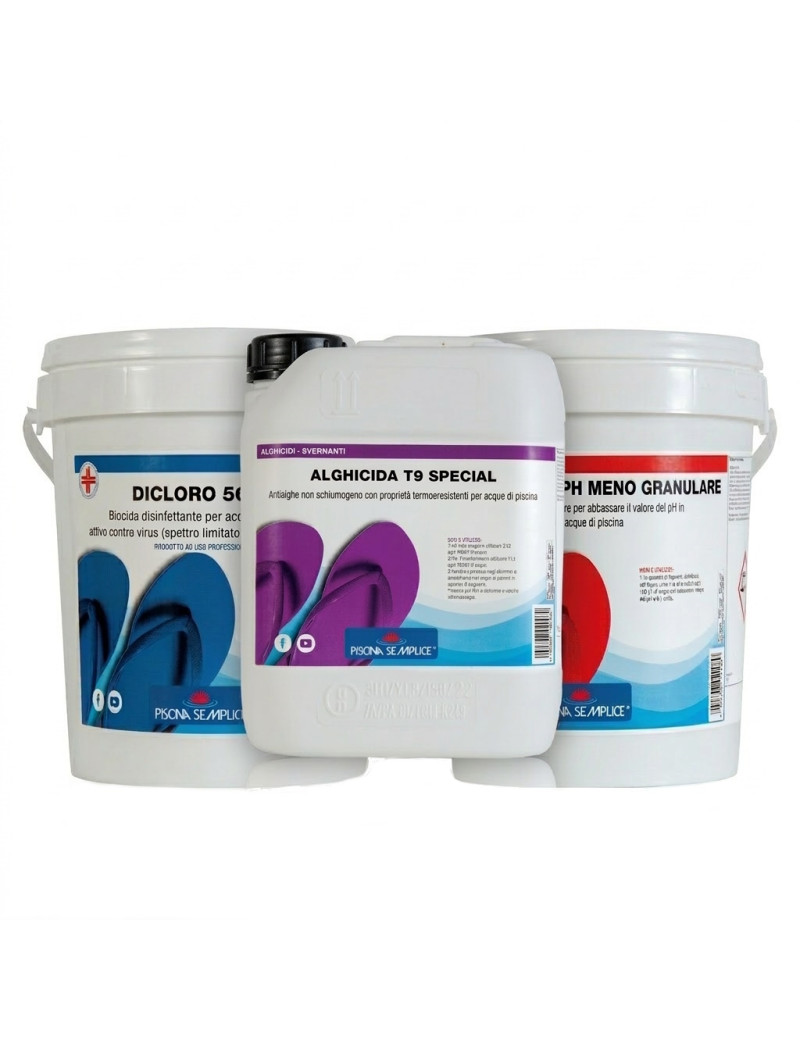 KIT PRIMA APERTURA STAGIONALE PISCINA - FINO A 50M³