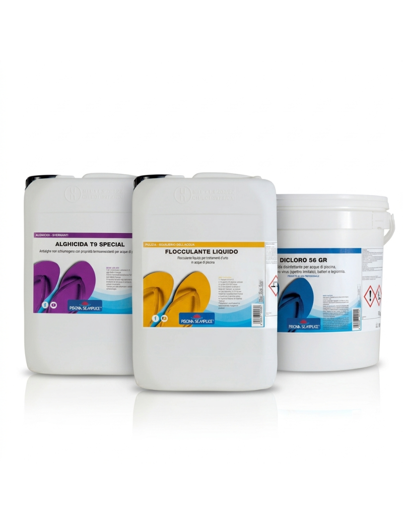 KIT EMERGENZA ACQUA VERDE PISCINA - FINO A 100M³