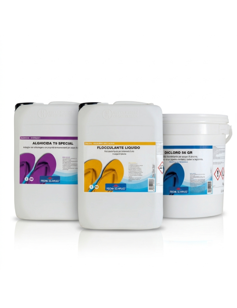 KIT EMERGENZA ACQUA VERDE PISCINA - FINO A 100M³